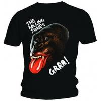rolling stones grrr black gorilla mens black t shirt medium