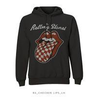 rockoff trade mens checker tongue long sleeve hoodie black large