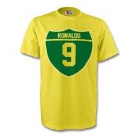 ronaldo brazil crest tee yellow kids