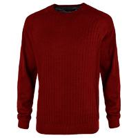 robertson textured front knitted jumper in oxblood dissident