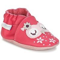 robeez snowy owl girlss baby slippers in pink