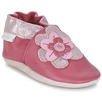 robeez bunch flower girlss baby slippers in pink