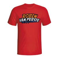 robin van persie comic book t shirt red