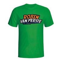 Robin Van Persie Comic Book T-shirt (green)