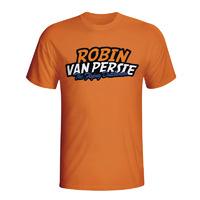 robin van persie comic book t shirt orange