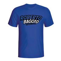 roberto baggio comic book t shirt blue