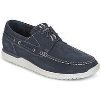 rockport langdon 3 eye ox mens boat shoes in blue