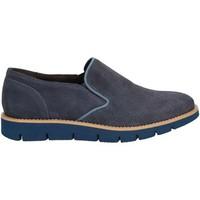 rogers 1702b mocassins man blue mens loafers casual shoes in blue
