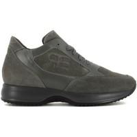 rogers m403 shoes with laces man anthracite mens shoes trainers in gre ...