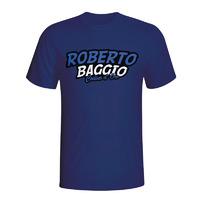 roberto baggio comic book t shirt navy kids