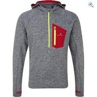 ronhill advance victory hoodie size l colour grey marl red