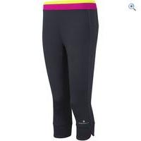 ronhill womens aspiration finesse capri size 12 colour blk magenta