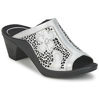 romika mokassetta womens mules casual shoes in silver