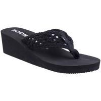 Rocket Dog Aviara Womens Wedge Heel Toe Post Sandals women\'s Flip flops / Sandals (Shoes) in black