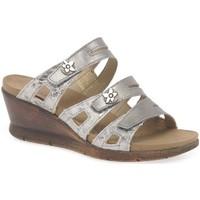 Romika Nevis 04 Womens Wedge Heel Sandals women\'s Mules / Casual Shoes in Silver