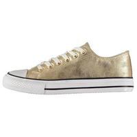 Rock and Rags Metallic Lace Trainers Ladies