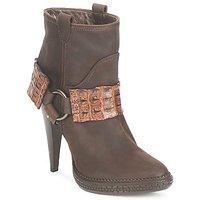 roberto cavalli qps577 pk206 womens low ankle boots in brown