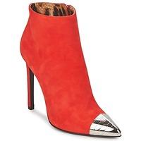 roberto cavalli wds213 womens low ankle boots in red