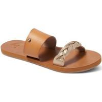 roxy tess chanclas womens mules casual shoes in brown