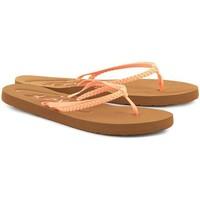 roxy arjl100251phs womens flip flops sandals shoes in orange