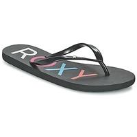 roxy sandy j sndl bl0 womens flip flops sandals shoes in black