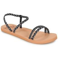 roxy luana j sndl blk womens flip flops sandals shoes in black