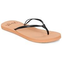 roxy lahaina j sndl blk womens flip flops sandals shoes in black