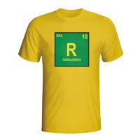 ronaldinho brazil periodic table t shirt yellow kids