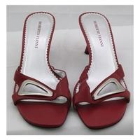 Roberto Vianni, size 6.5 red leather slide sandals