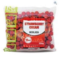 Rod Hutchinson Strawberry Cream Boilies 15mm (250g) - Colour: Red