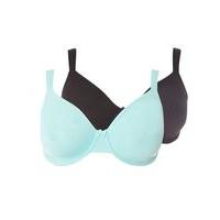 rosie 2 pack mint and black t shirt bras mint