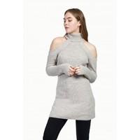 ROLL NECK COLD SHOULDER TUNIC