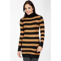 ROLL NECK STRIPE SOFT TOUCH TUNIC