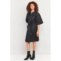 Rodebjer Calvert Frill Collar Black Dress, BLACK