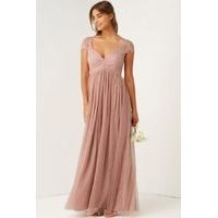 Rose Lace Empire Maxi Dress