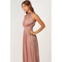 Rose Frill Halter Neck Maxi