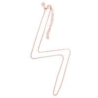 rose gold plated curb chain 40cm