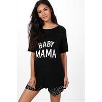 Rosie Baby Mama PJ Set - black