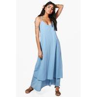 Rope Detail Maxi Dress - blue