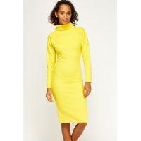 roll neck midi dress