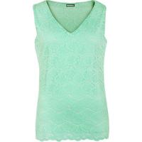 Robin Floral Lace Lined Vest - Mint Green