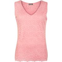 Robin Floral Lace Lined Vest - Pink