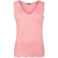 robin floral lace lined vest pink