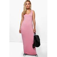 Rosie Scoop Neck Maxi Dress - dusky pink