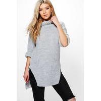 Roll Neck Tunic - grey