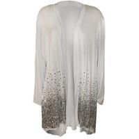 ronnie sparkle detail open cardigan white