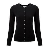 Round Neck Cashmere Cardigan (Black / 20)