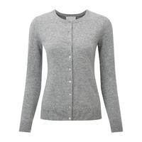 Round Neck Cashmere Cardigan (Classic Grey / 12)