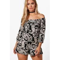 Rosie Paisley Bandeau Playsuit - multi