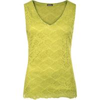 Robin Floral Lace Lined Vest - Olive